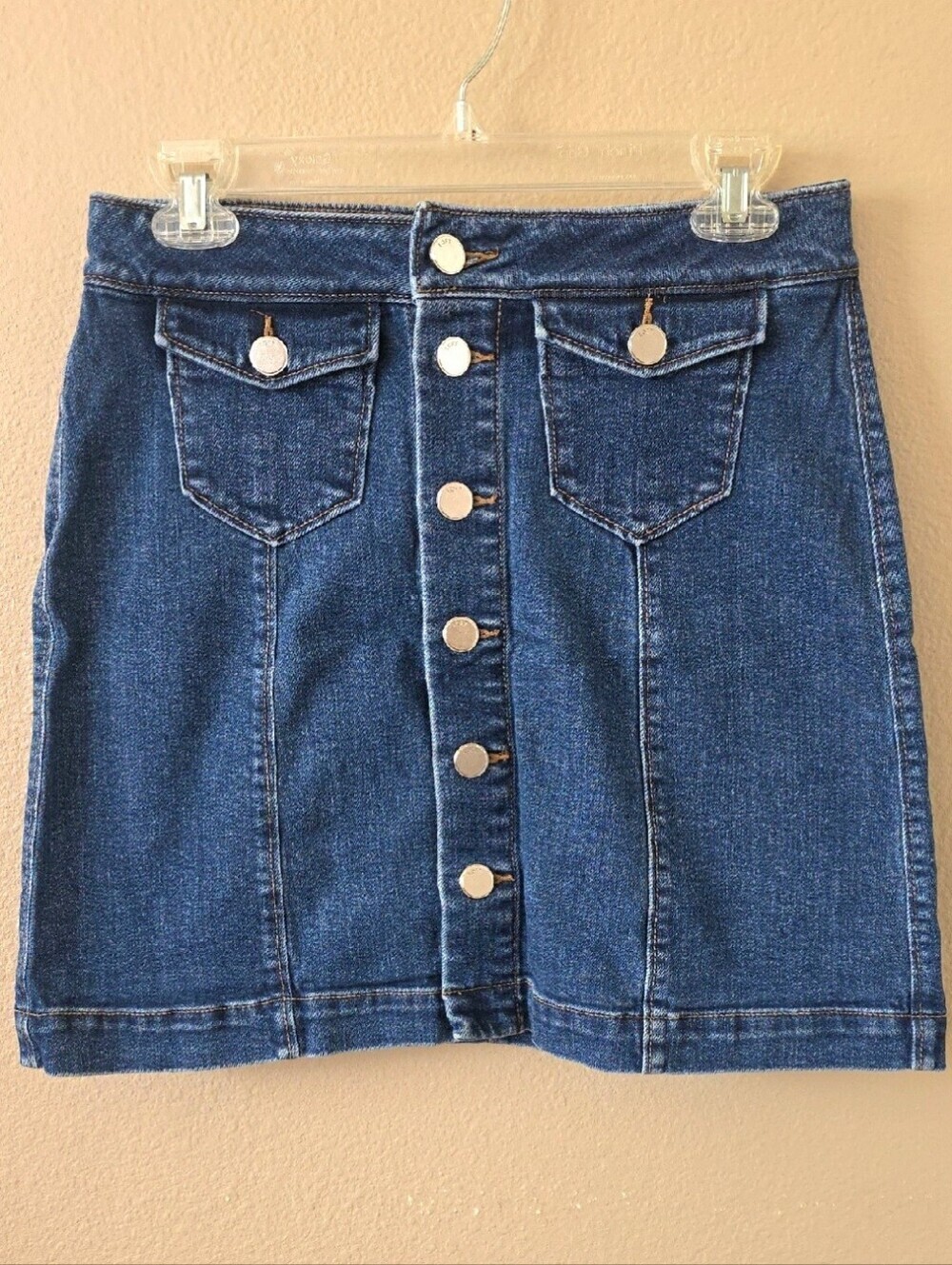 LOFT Womens Dark Wash Denim Mini Skirt Preppy Y2k Western - Size 2